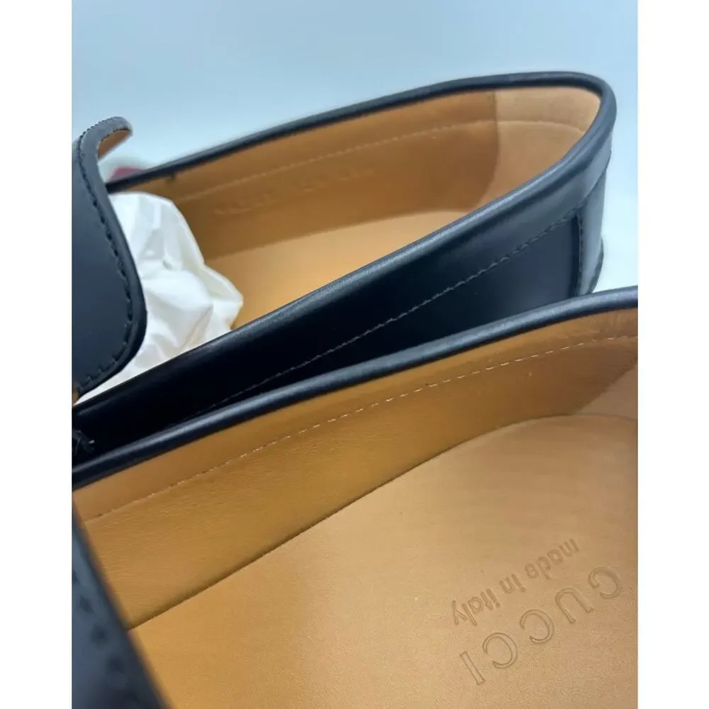 Men's Gucci Leather horse bit loafers size 12.5 fits 13 US made in Italy